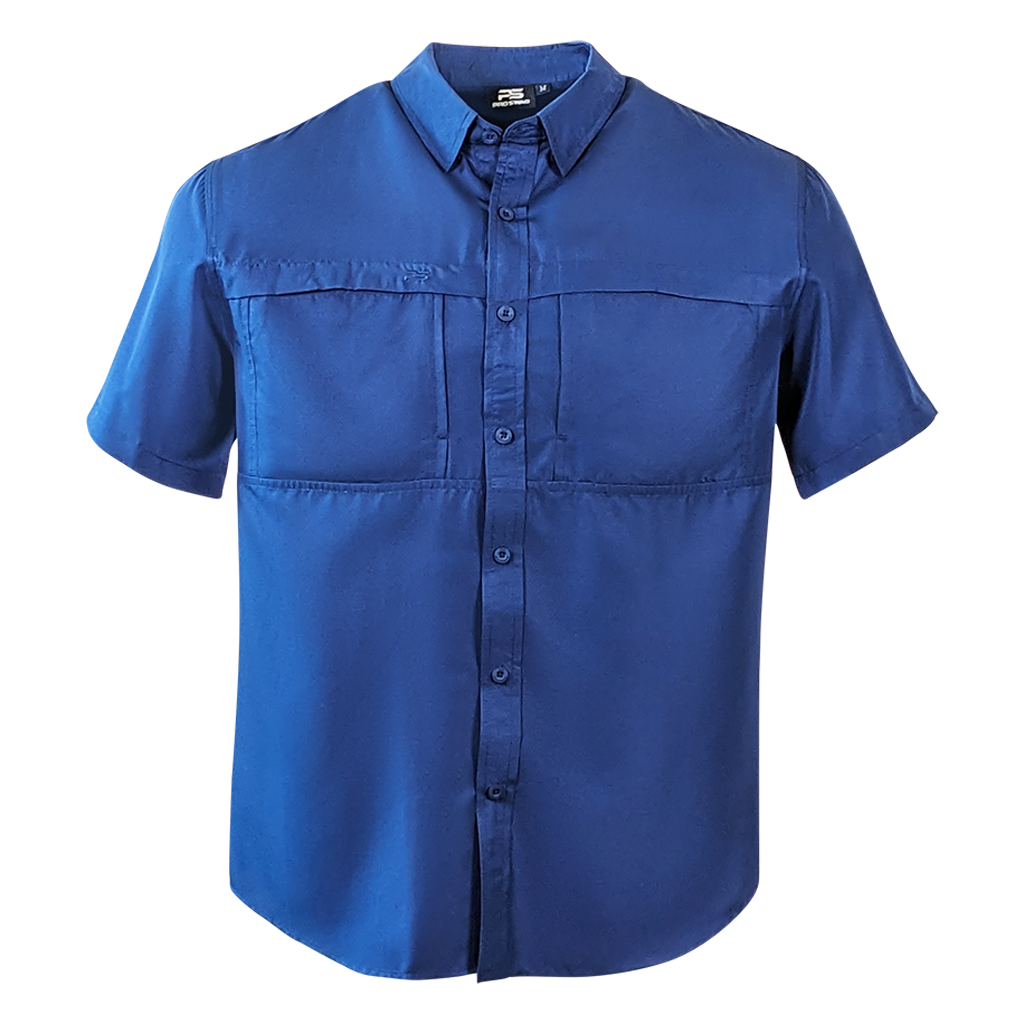 PS100HPS Short Sleeve Fishing Shirt - Ocean Blue