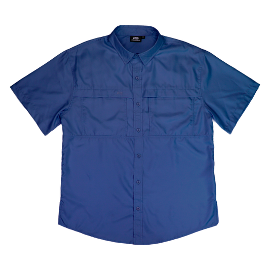 *Limited Stock*  Short Sleeve Fishing Shirt - Ocean Blue