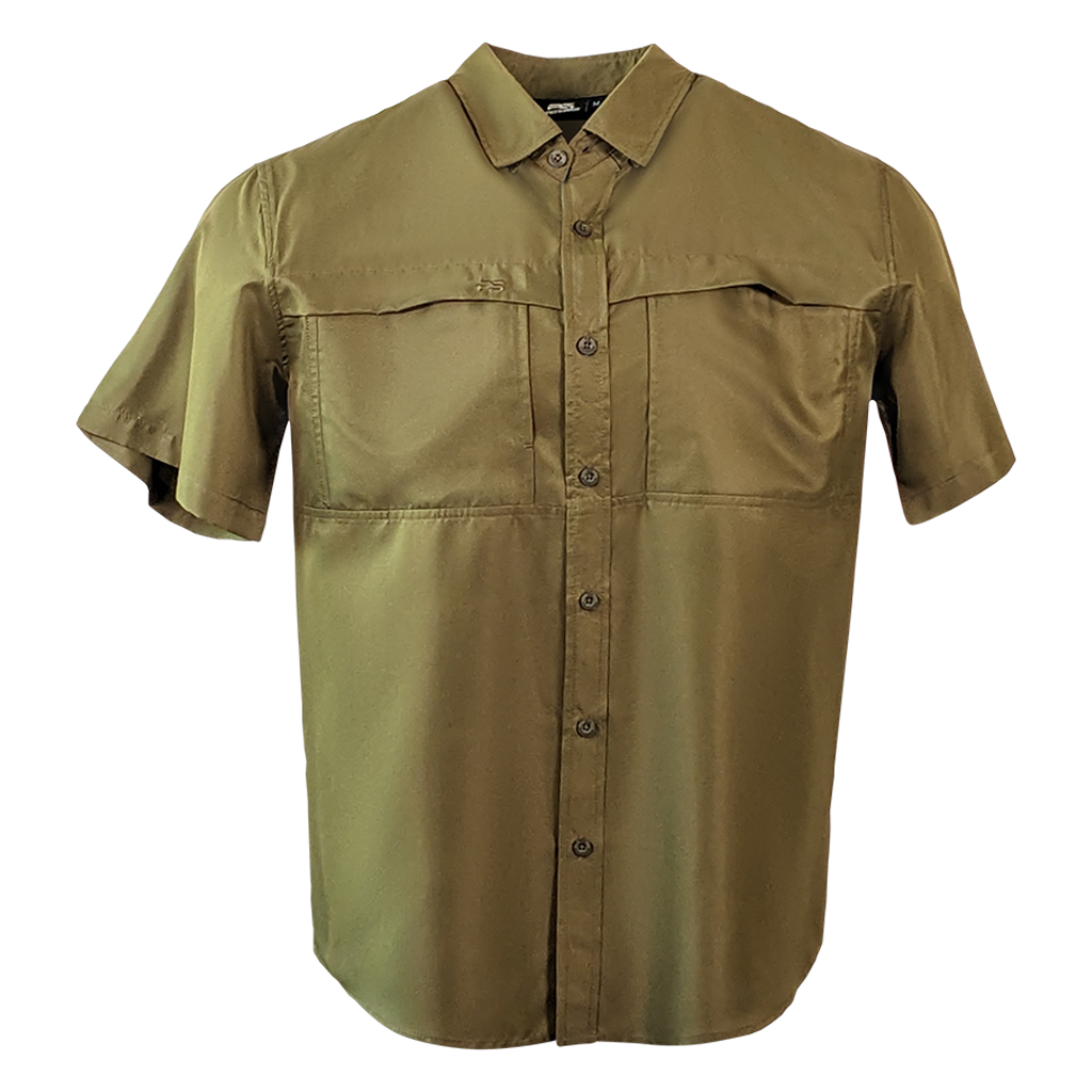 PS100HPS Short Sleeve Fishing Shirt - Olive Green