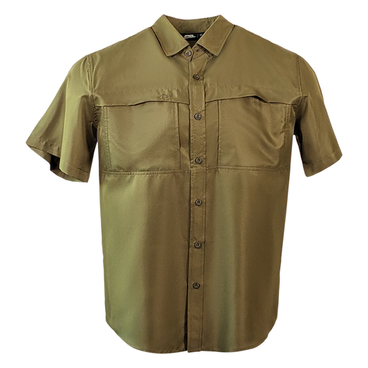 PS100HPS Short Sleeve Fishing Shirt - Olive Green