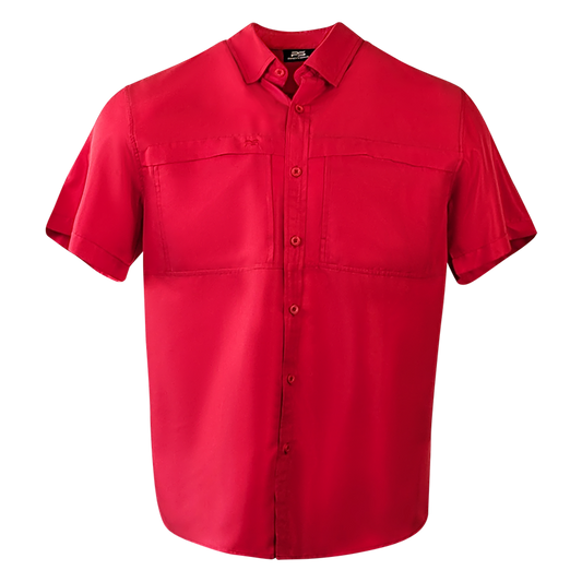 PS100HPS Short Sleeve Fishing Shirt - Ruby Red