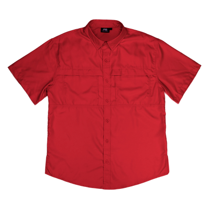 *Limited Stock*  Short Sleeve Fishing Shirt - Ruby Red