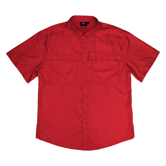 *Limited Stock*  Short Sleeve Fishing Shirt - Ruby Red