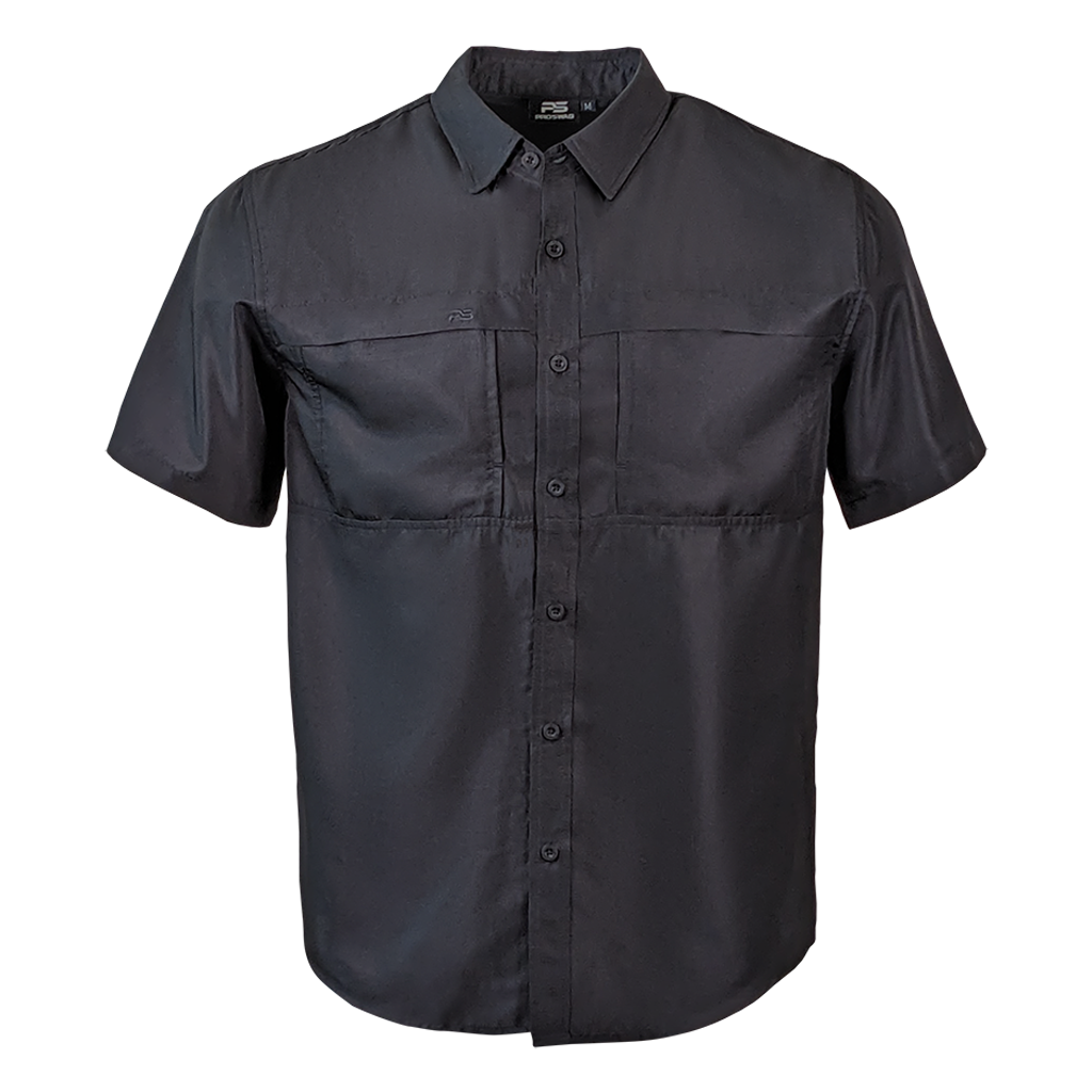PS100HPS Short Sleeve Fishing Shirt - Sable Black