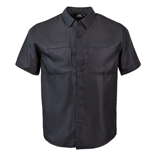 PS100HPS Short Sleeve Fishing Shirt - Sable Black