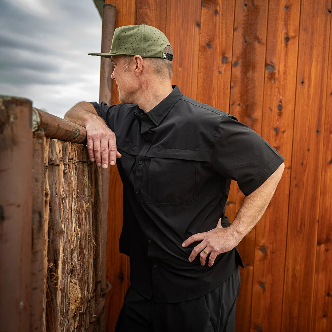 *Limited Stock*  Short Sleeve Fishing Shirt - Sable Black