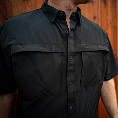 *Limited Stock*  Short Sleeve Fishing Shirt - Sable Black