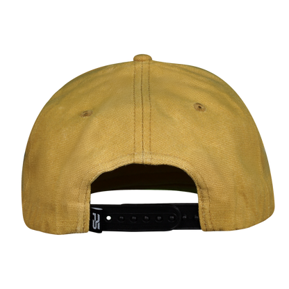 Premium Wax Canvas 6-Panel Hat with Visor Rope - Sahara Tan