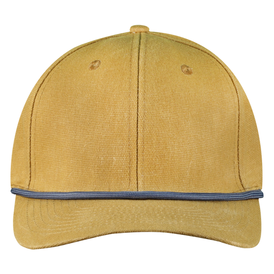 Premium Wax Canvas 6-Panel Hat with Visor Rope