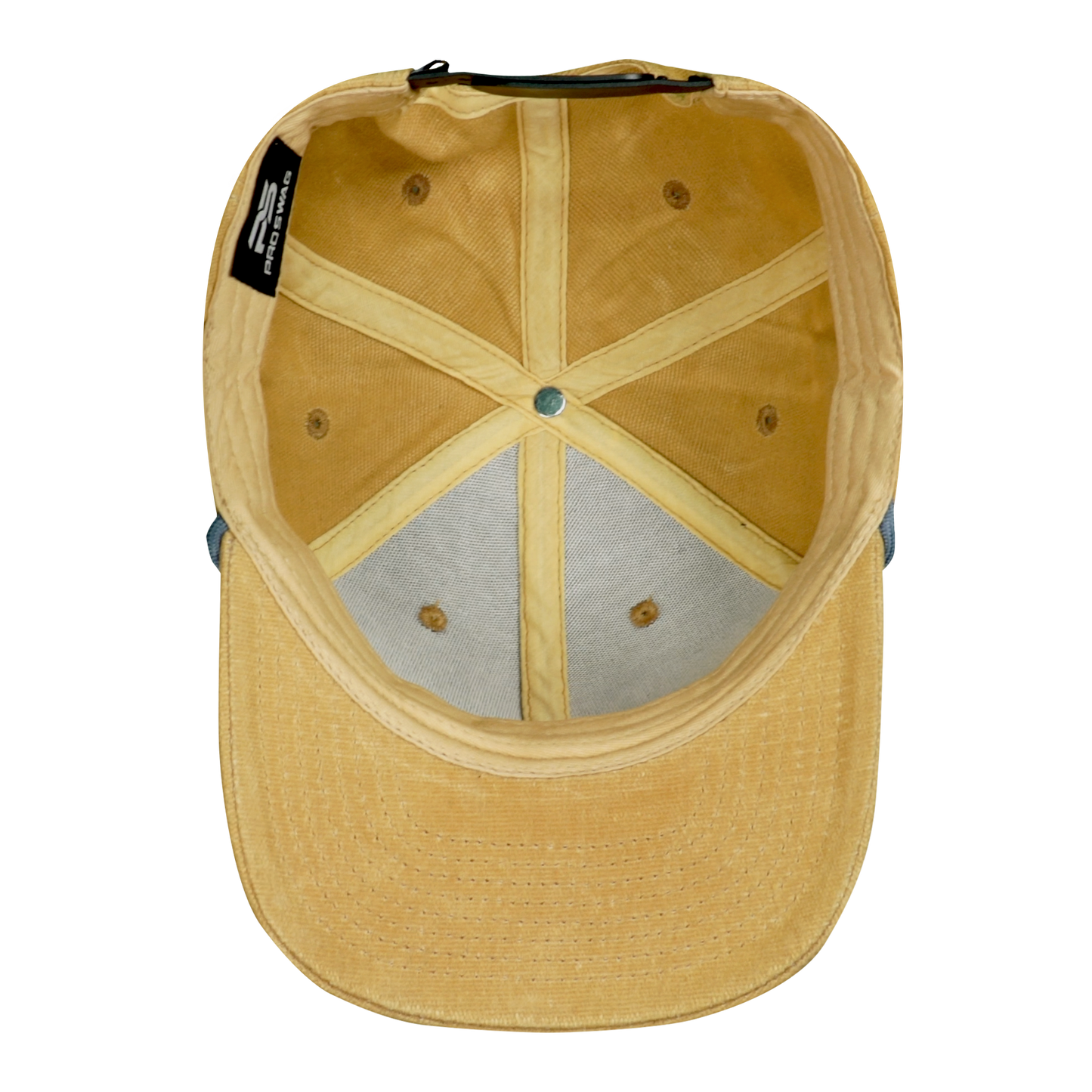 Premium Wax Canvas 6-Panel Hat with Visor Rope - Sahara Tan