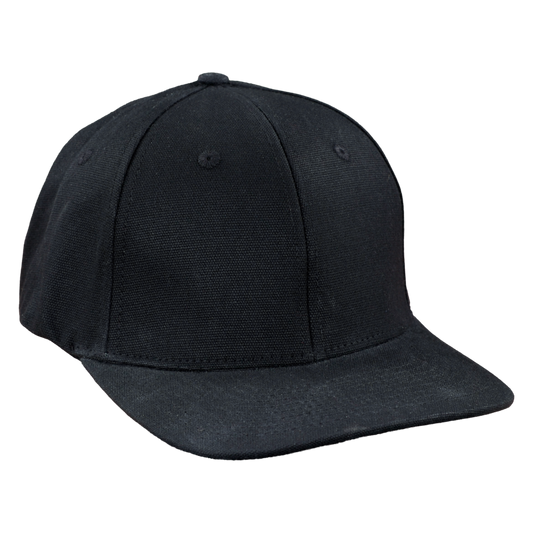 Premium Wax Canvas 6-Panel Hat - Sable Black