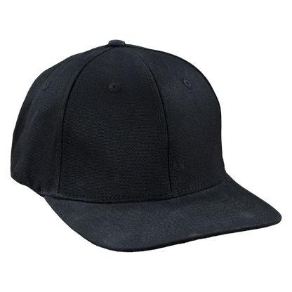 Premium Wax Canvas 6-Panel Hat - Sable Black