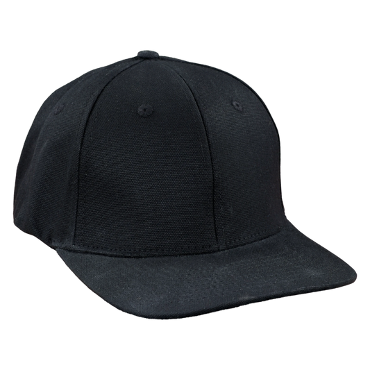 Premium Wax Canvas 6-Panel Hat - Sable Black