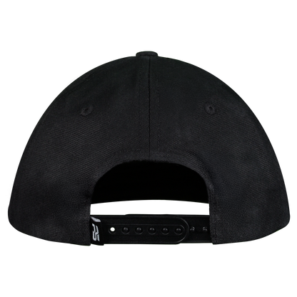 Premium Wax Canvas 6-Panel Hat - Sable Black