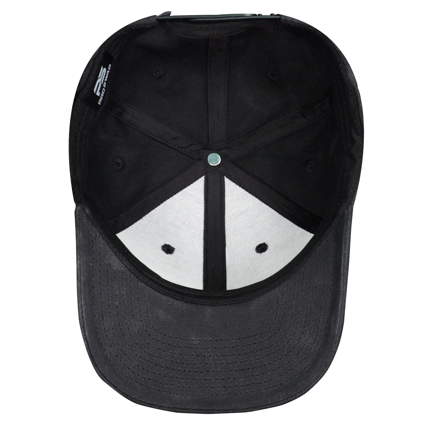 Premium Wax Canvas 6-Panel Hat - Sable Black