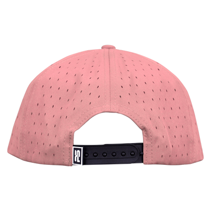 ProSeries 6-Panel Waterproof Golf Hat with Visor Rope - Coral Pink