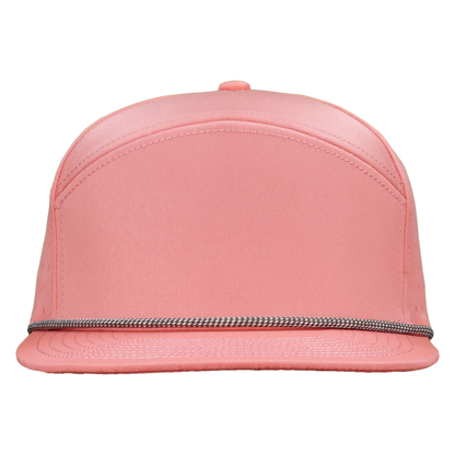 ProSeries 6-Panel Waterproof Golf Hat with Visor Rope - Coral Pink
