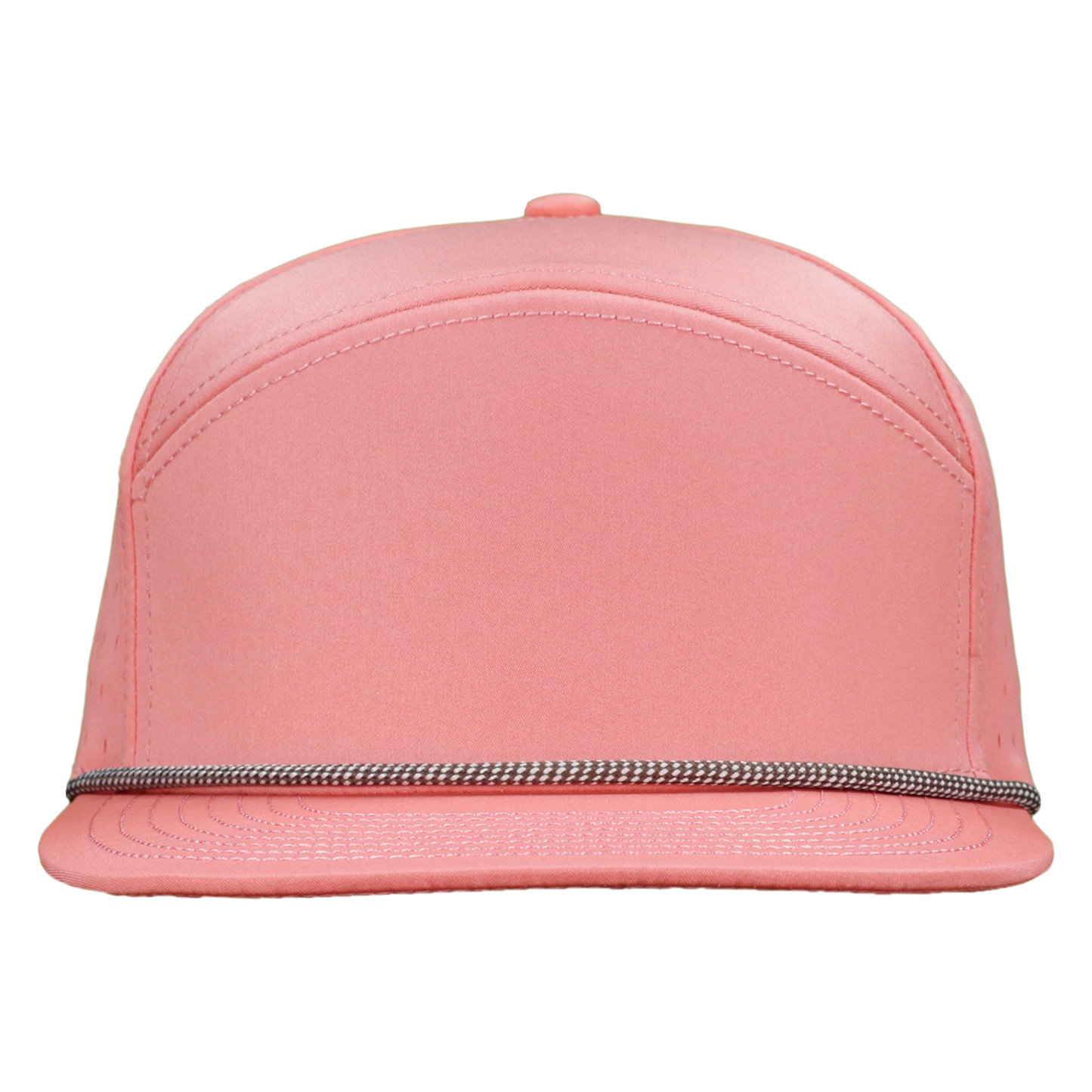 ProSeries 6-Panel Waterproof Golf Hat with Visor Rope - Coral Pink