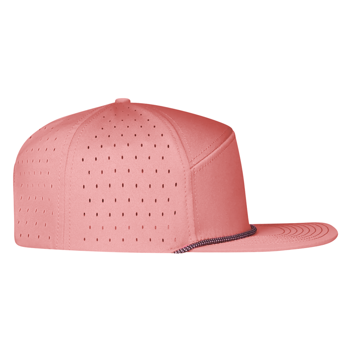ProSeries 6-Panel Waterproof Golf Hat with Visor Rope - Coral Pink
