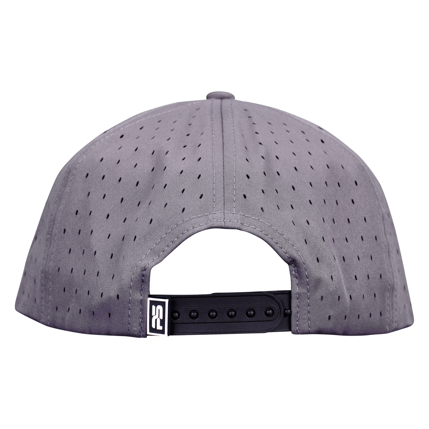 ProSeries 6-Panel Waterproof Golf Hat with Visor Rope - Fossil Gray with Blue Rope