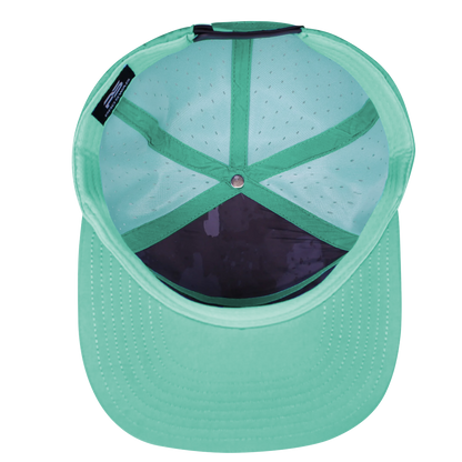 ProSeries 6-Panel Waterproof Golf Hat with Visor Rope - Gulf Green