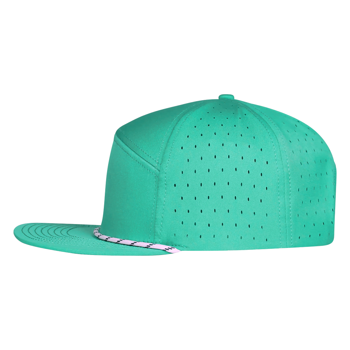 ProSeries 6-Panel Waterproof Golf Hat with Visor Rope - Gulf Green