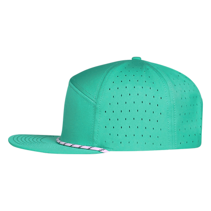 ProSeries 6-Panel Waterproof Golf Hat with Visor Rope - Gulf Green