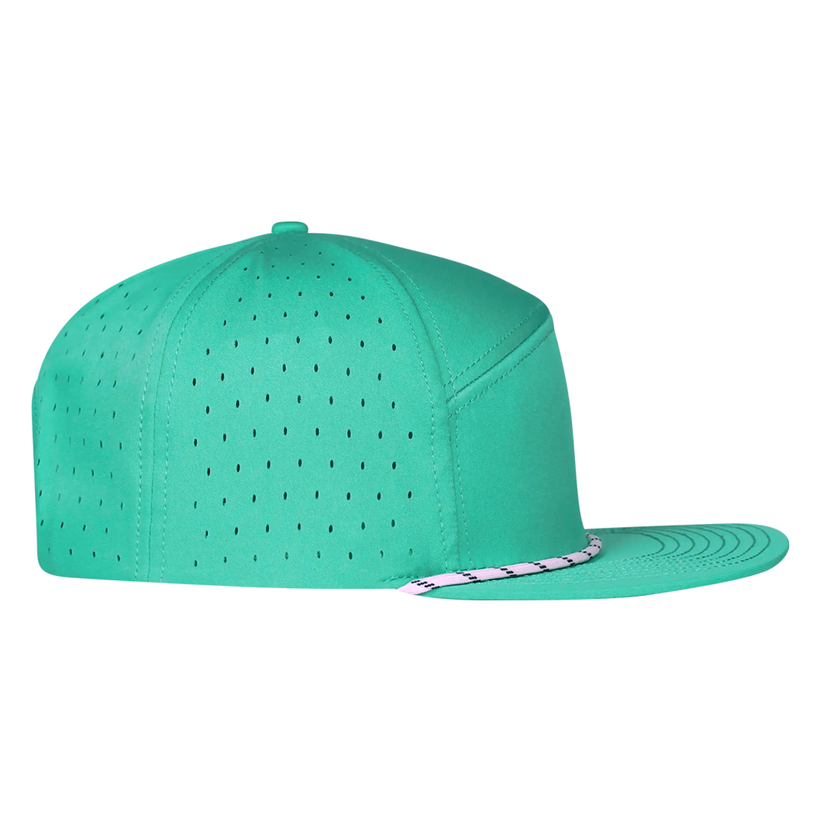 ProSeries 6-Panel Waterproof Golf Hat with Visor Rope - Gulf Green