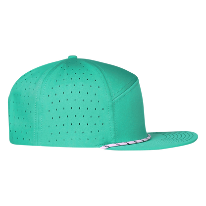 ProSeries 6-Panel Waterproof Golf Hat with Visor Rope - Gulf Green
