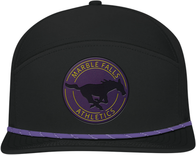 Marble Falls Mustangs - Purple Leather Hat Patch (Premium 2)
