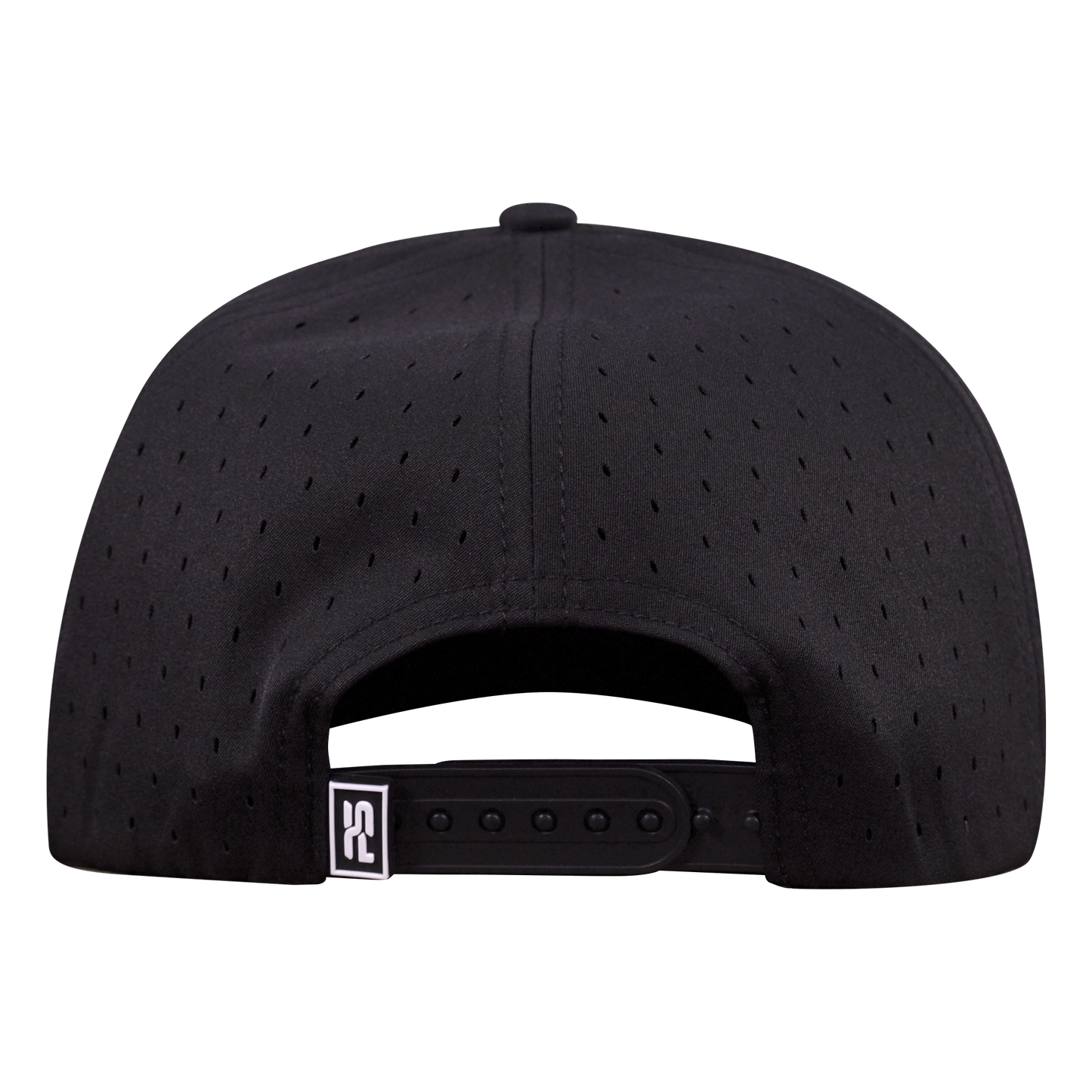 ProSeries 6-Panel Waterproof Golf Hat with Visor Rope - Sable Black with Black Rope