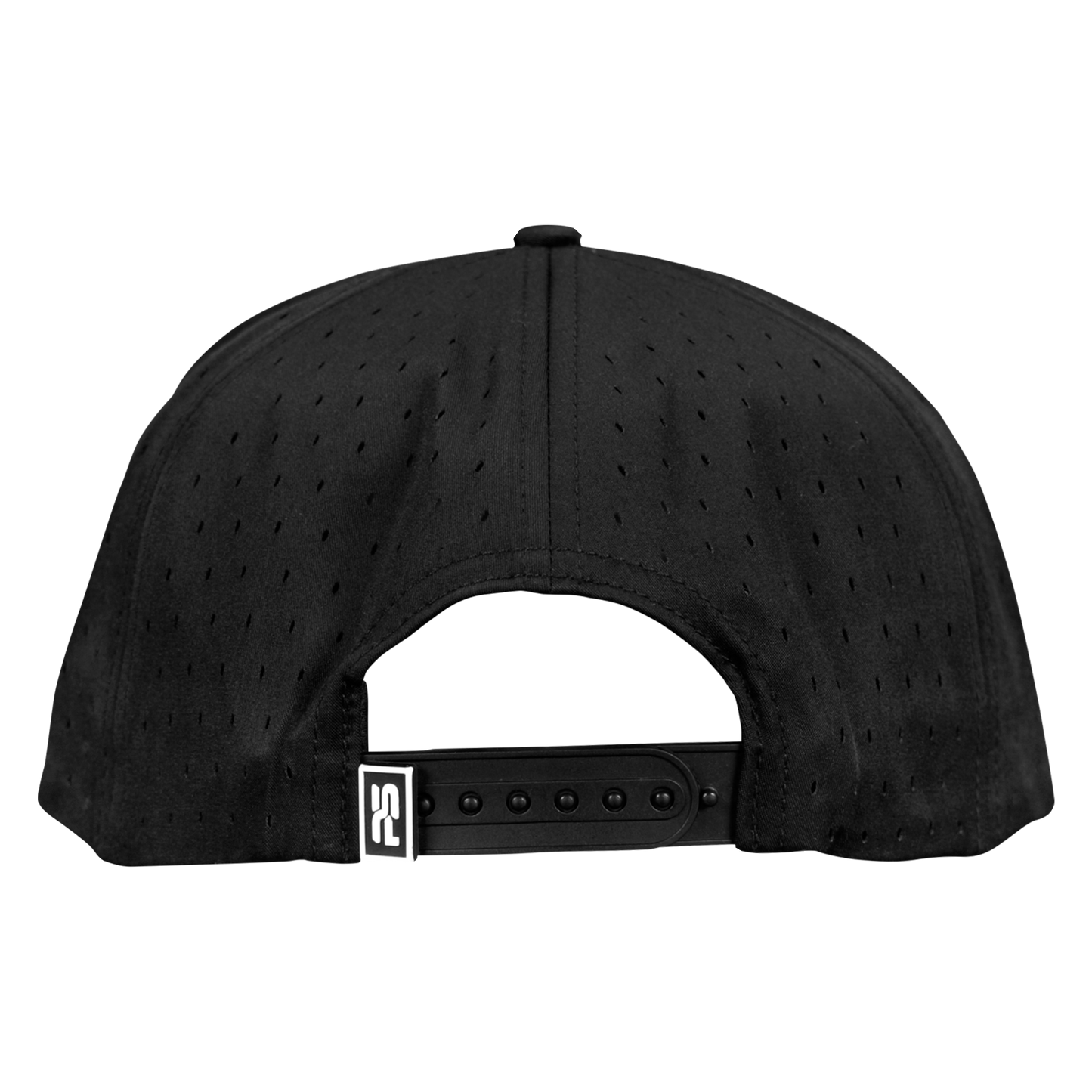 ProSeries 6-Panel Waterproof Golf Hat with Visor Rope - Sable Black with Blue Rope