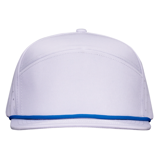 PS120R Salt White (Bahama Blue Rope) 6 Panel Waterproof Golf Hat