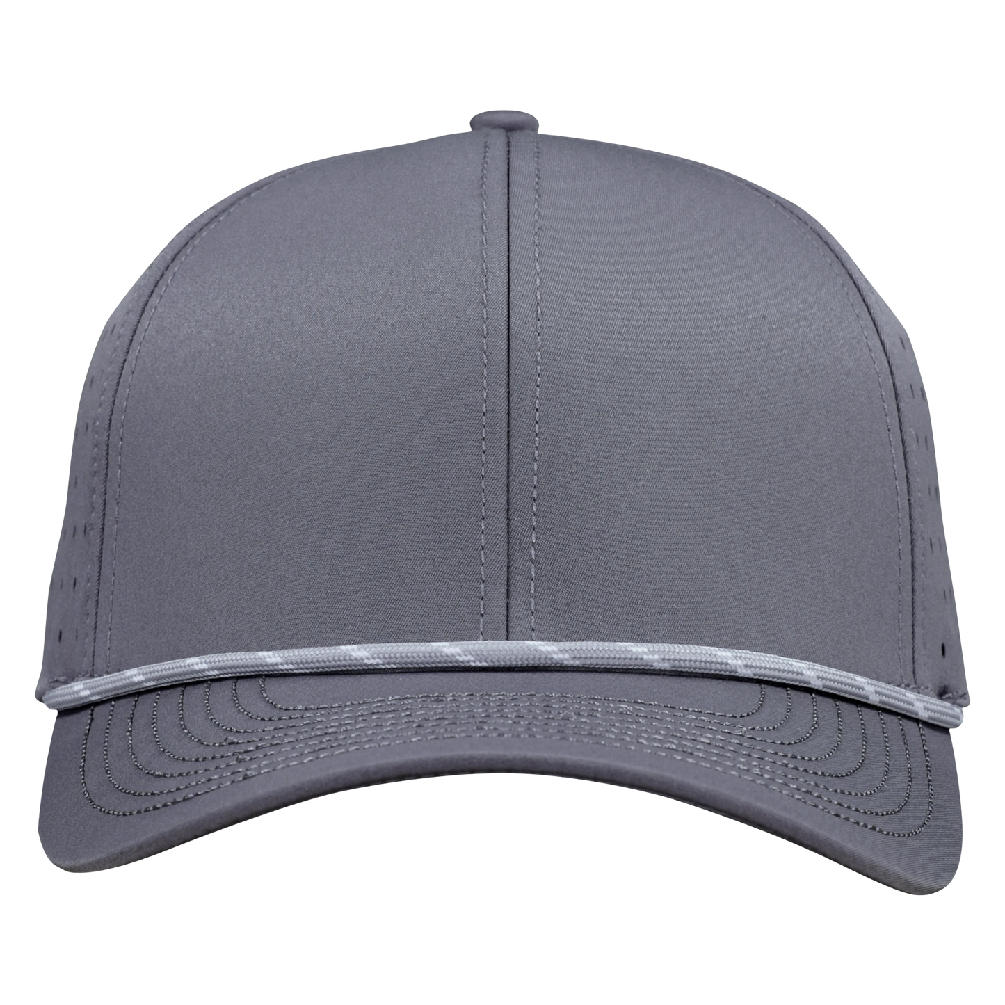 Performance Series 6-Panel Classic Waterproof Golf Hat with Visor Rope - Fossil Gray