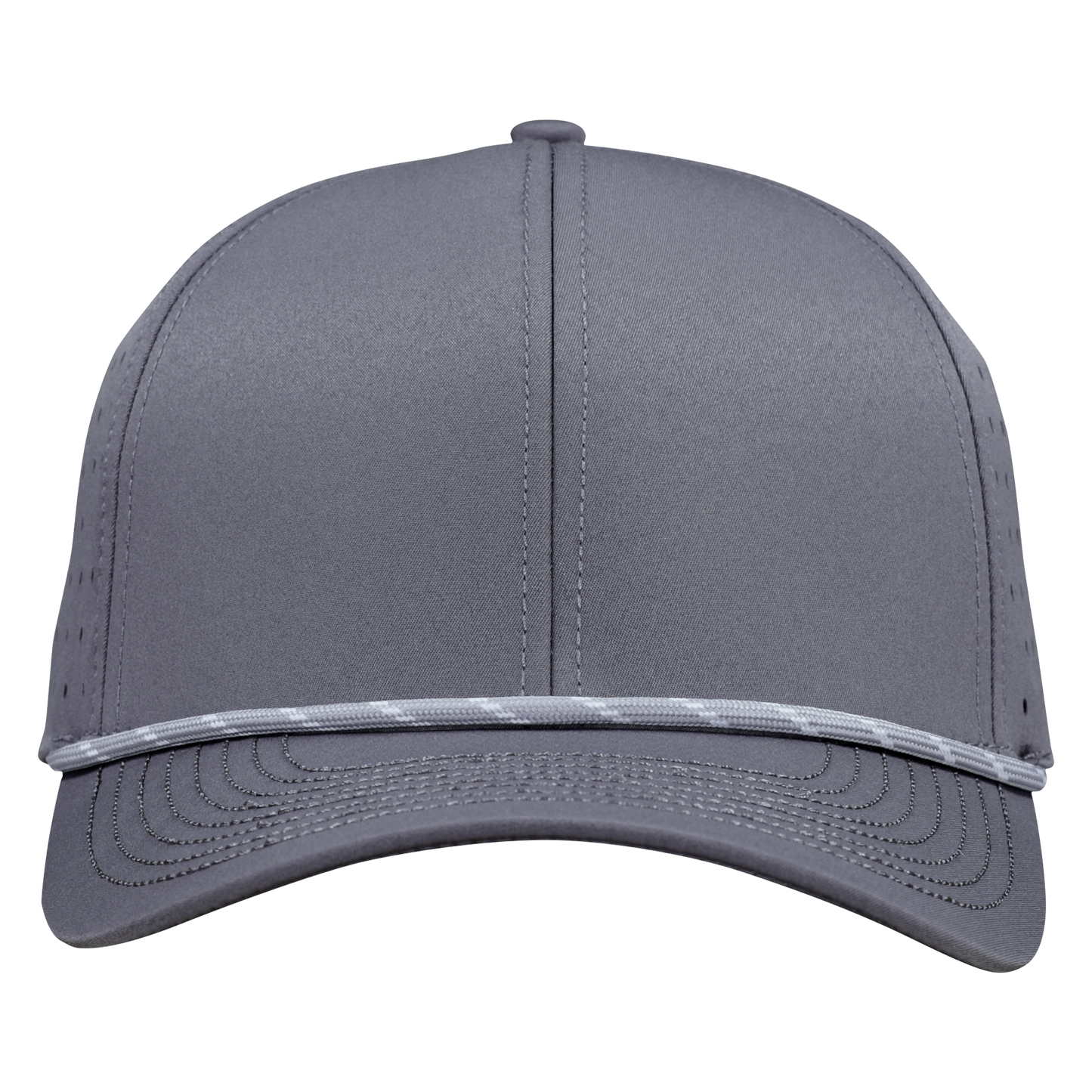 Performance Series 6-Panel Classic Waterproof Golf Hat with Visor Rope - Fossil Gray