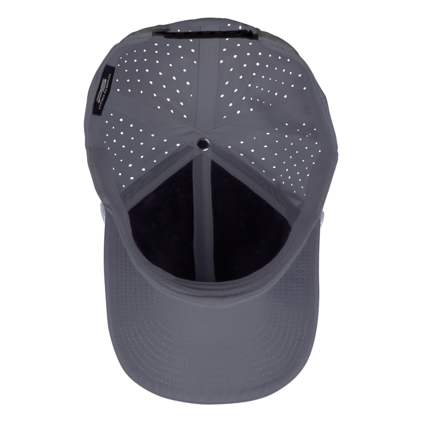 Performance Series 6-Panel Classic Waterproof Golf Hat with Visor Rope - Fossil Gray