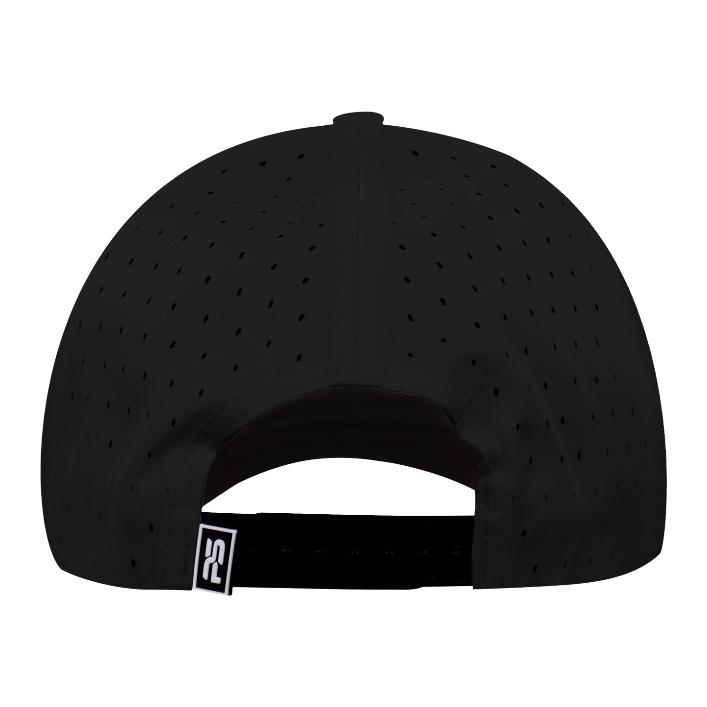 Performance Series 6-Panel Classic Waterproof Golf Hat with Visor Rope - Sable Black with Black Rope