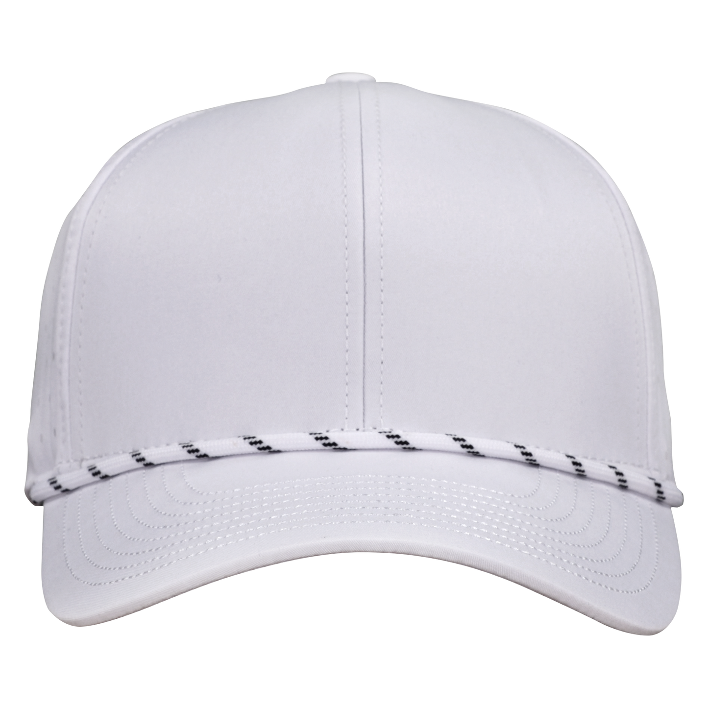 Performance Series 6-Panel Classic Waterproof Golf Hat with Visor Rope - Salt White