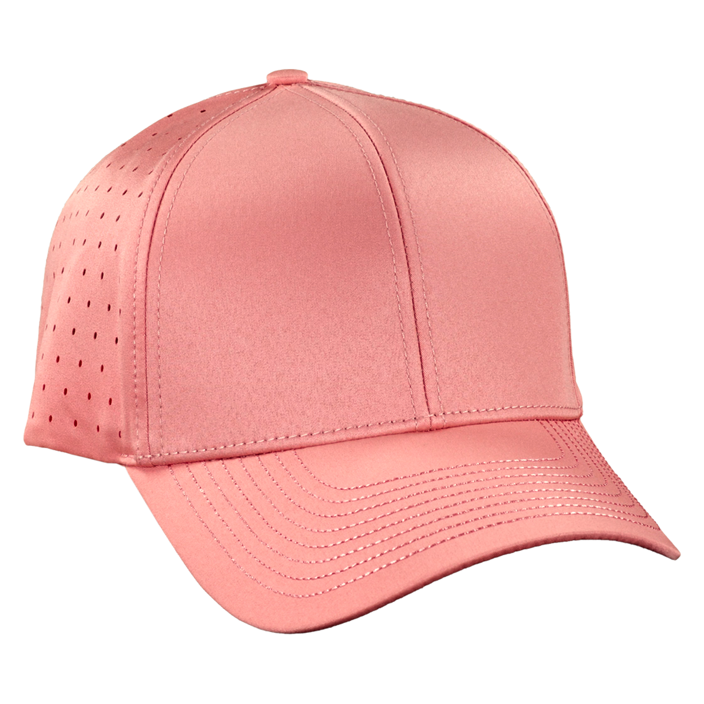 Performance Series 6-Panel Classic Waterproof Golf Hat - Coral Pink