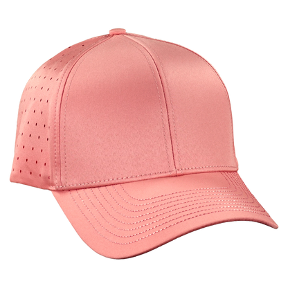 Performance Series 6-Panel Classic Waterproof Golf Hat - Coral Pink