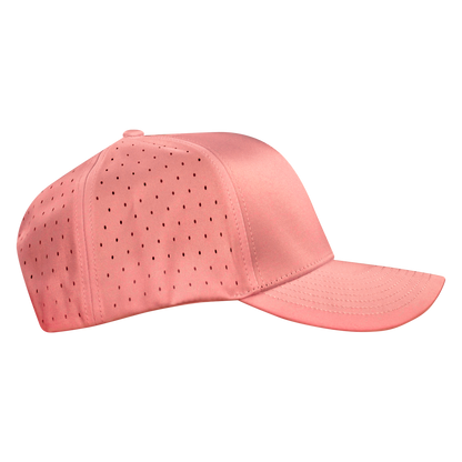 Performance Series 6-Panel Classic Waterproof Golf Hat - Coral Pink