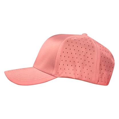 Performance Series 6-Panel Classic Waterproof Golf Hat - Coral Pink