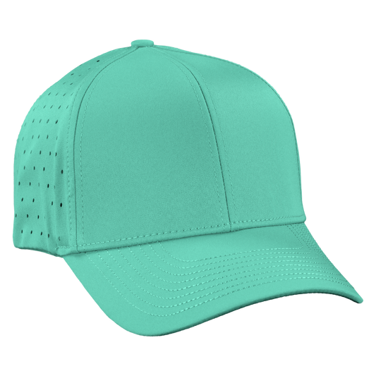 Performance Series 6-Panel Classic Waterproof Golf Hat - Gulf Green