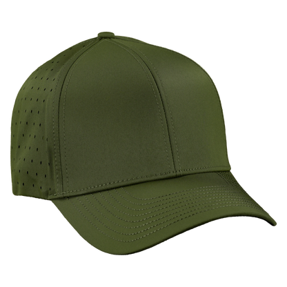 Performance Series 6-Panel Classic Waterproof Golf Hat - Pine Green