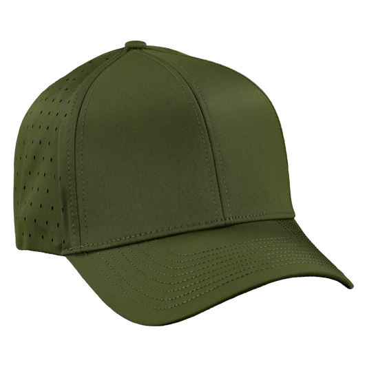 Performance Series 6-Panel Classic Waterproof Golf Hat - Pine Green