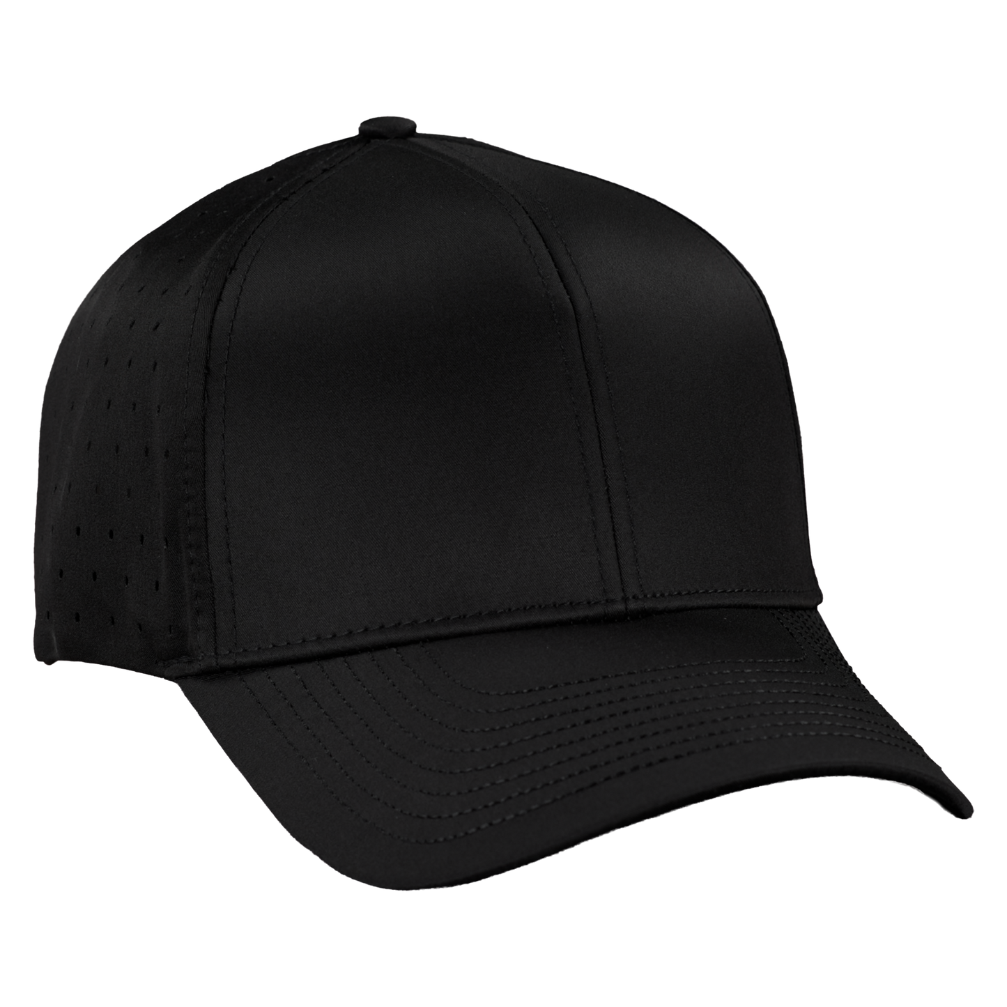 Performance Series 6-Panel Classic Waterproof Golf Hat - Sable Black