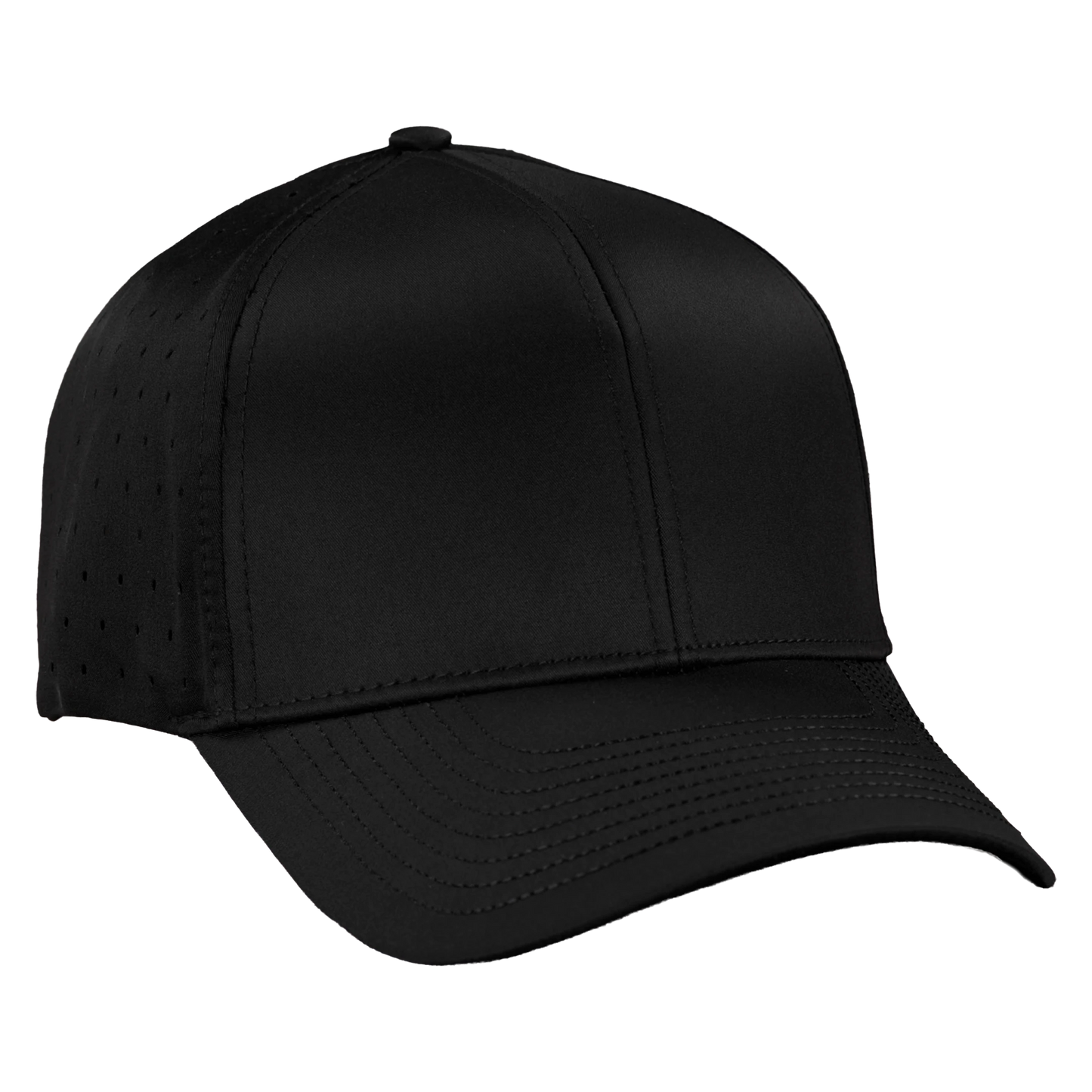 Performance Series 6-Panel Classic Waterproof Golf Hat - Sable Black