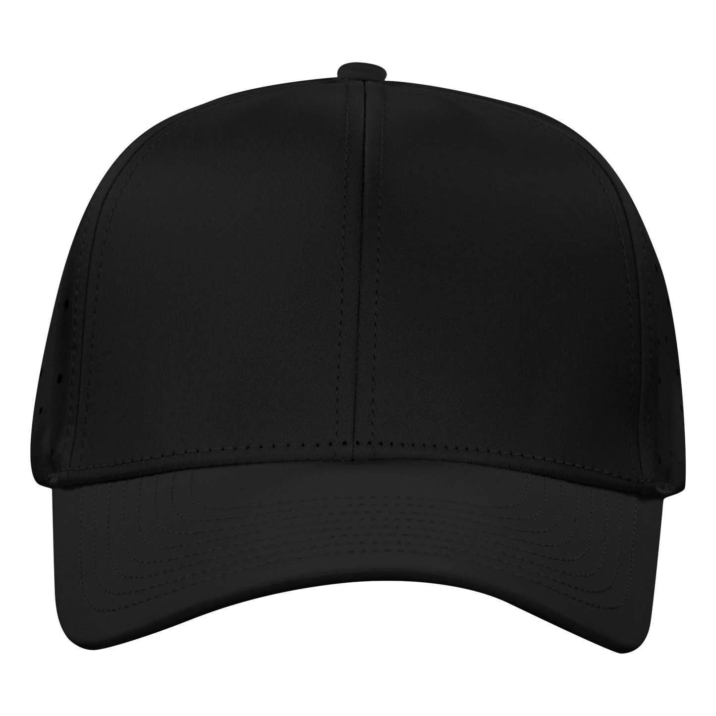 Performance Series 6-Panel Classic Waterproof Golf Hat - Sable Black