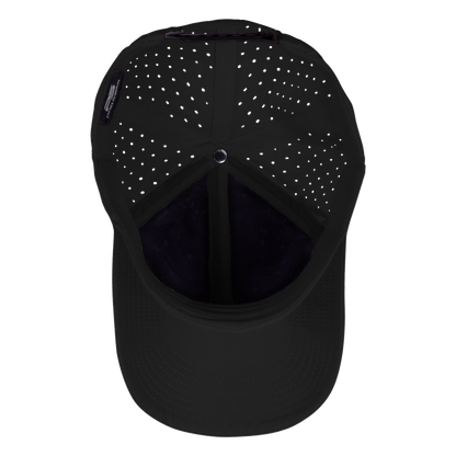 Performance Series 6-Panel Classic Waterproof Golf Hat - Sable Black