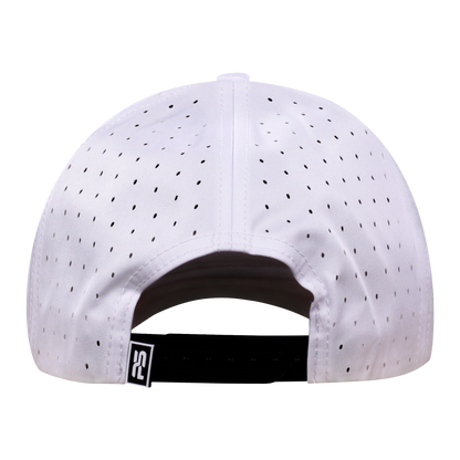 Performance Series 6-Panel Classic Waterproof Golf Hat - Salt White